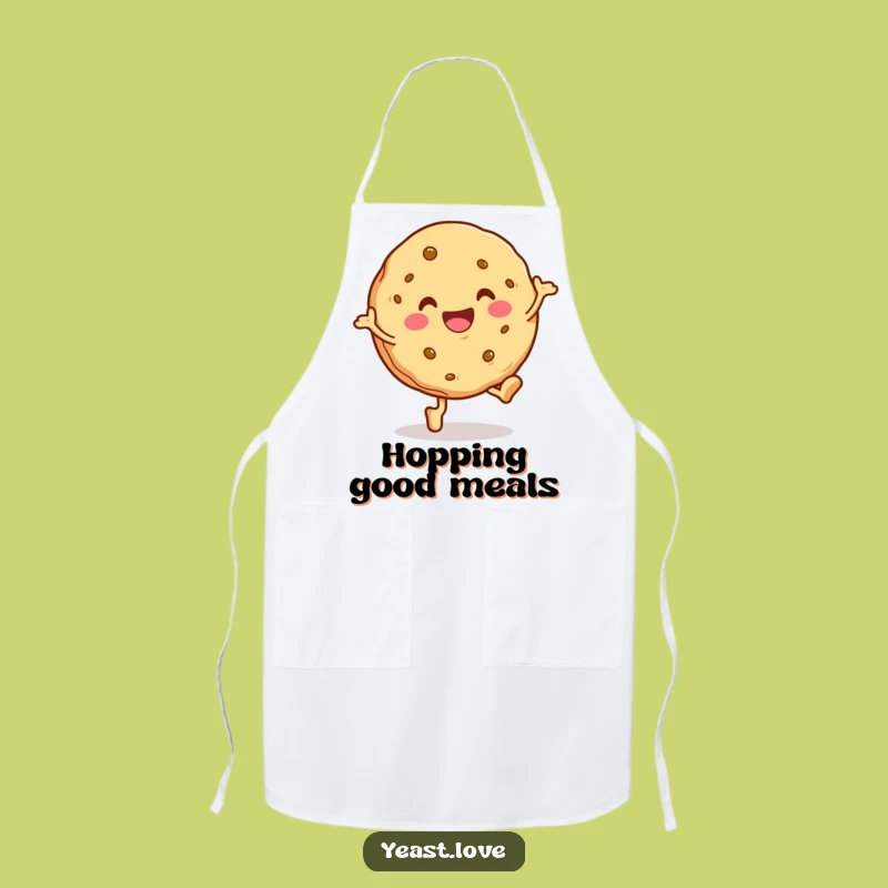 Funny Cookie Hop Apron: Cook with Glee and Dessert Humor