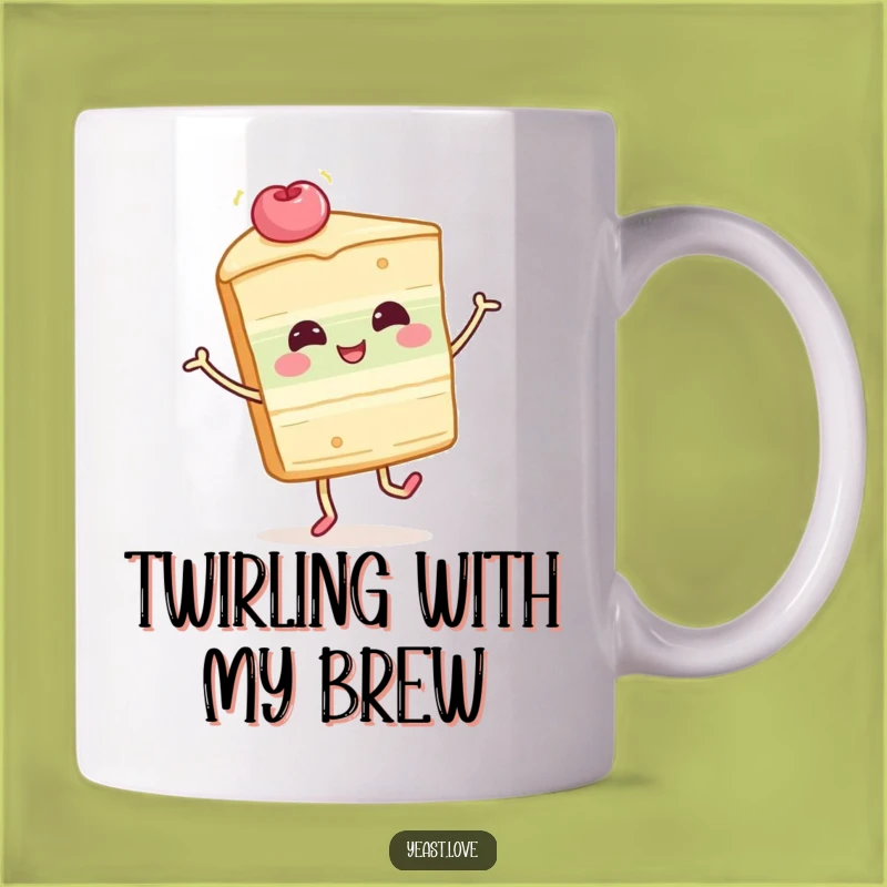 Funny Cake Slice Twirl Mug: Add a Giggle to Your Coffee Break