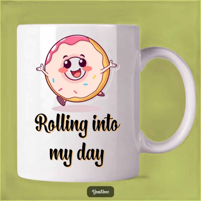 Funny Donut Roll Mug: Start Your Day with a Smile and Sweet Laughter