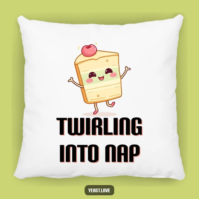 Funny Cake Slice Twirl Pillow: Cuddle Up with Sweet Comfort