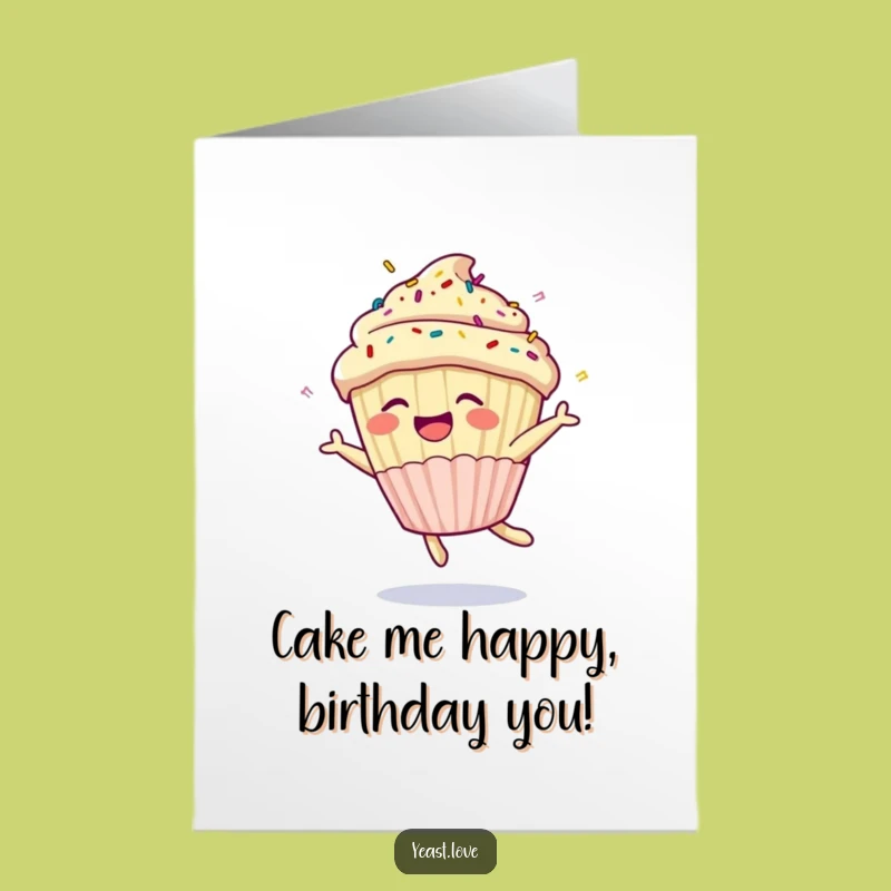 Free Printable Funny Cupcake Birthday Card: Hilarious Somber-saulting Sprinkles Downloadable Gift