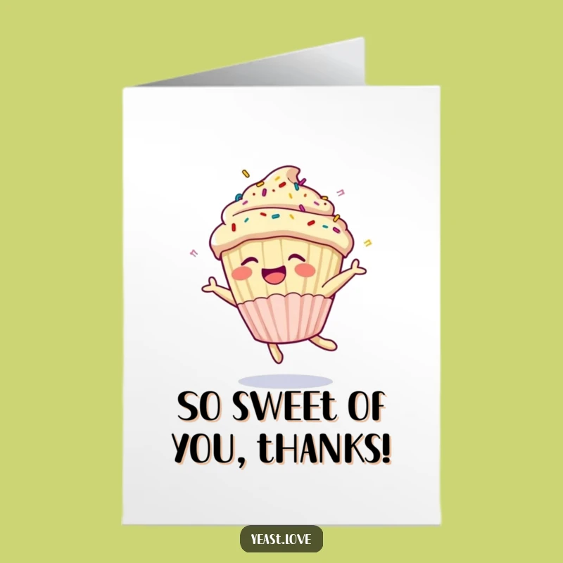 Free Printable Funny Cupcake Thank You Card: Hilarious Somber-saulting Sprinkles Download for Gratitude
