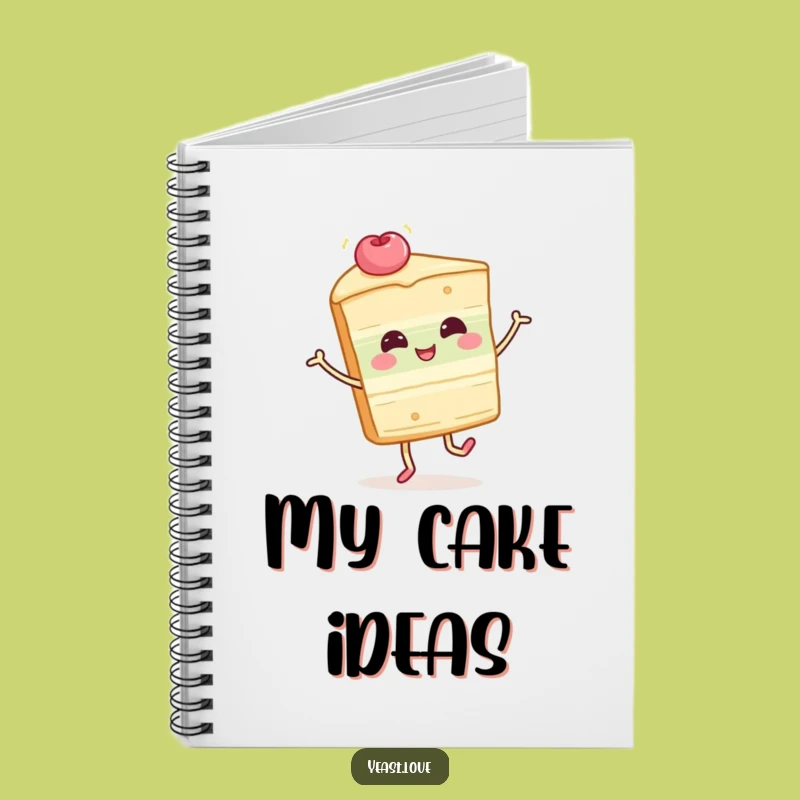 Funny Cake Slice Twirl Notebook: Jot Down Ideas with Sweet Pizzazz